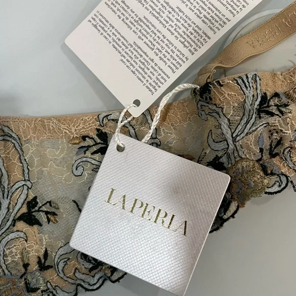La Perla Altea Wired Lace Bralette 36C Nude NWT Embroidered Lingerie